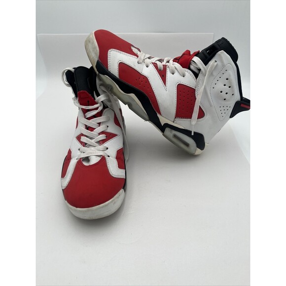 Preowned Nike Men’s Jordan 6 Retro Carmine Red White Sneakers 2014 Sz 10 US main image 13